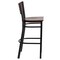 Emma and Oliver Decorative Slat Back Metal Restaurant Dining Barstool